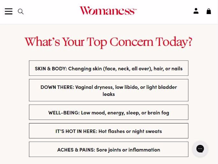 An interactive online form/survey