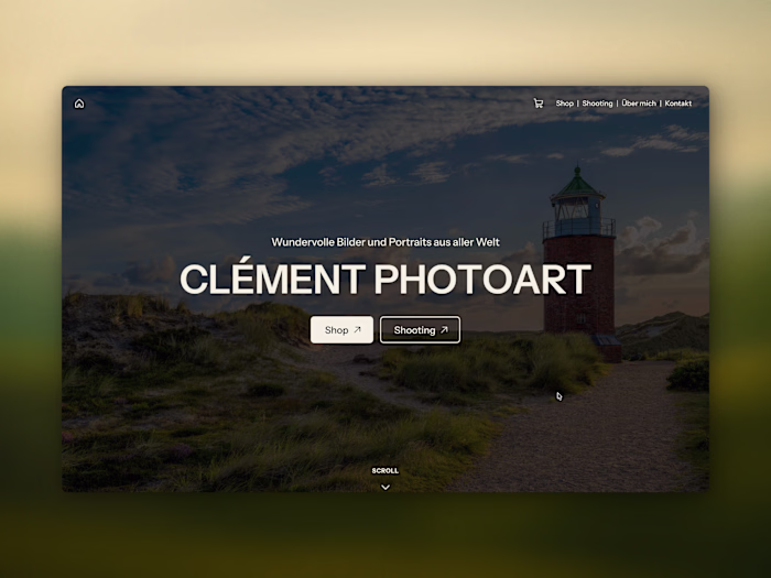 Clément PhotoArt — Website for a Portrait & Photo Shop