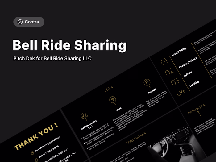 Pitch deck for Bell Ride Sharing