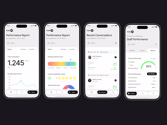 Mobile App Design: Hotel AI