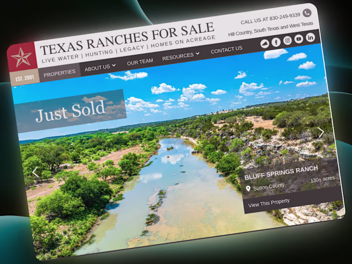 Texas Ranches for Sale – Gatsby Website Development&Maintenance