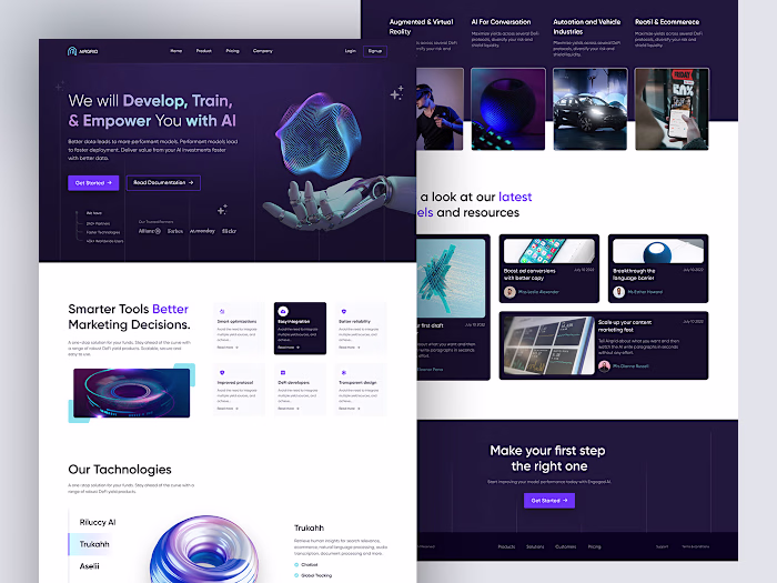 AI Website landing Page Design :: Behance