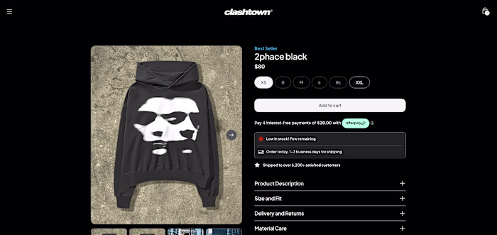 ClashTown E-commerce, Increased conversion rate by 200%