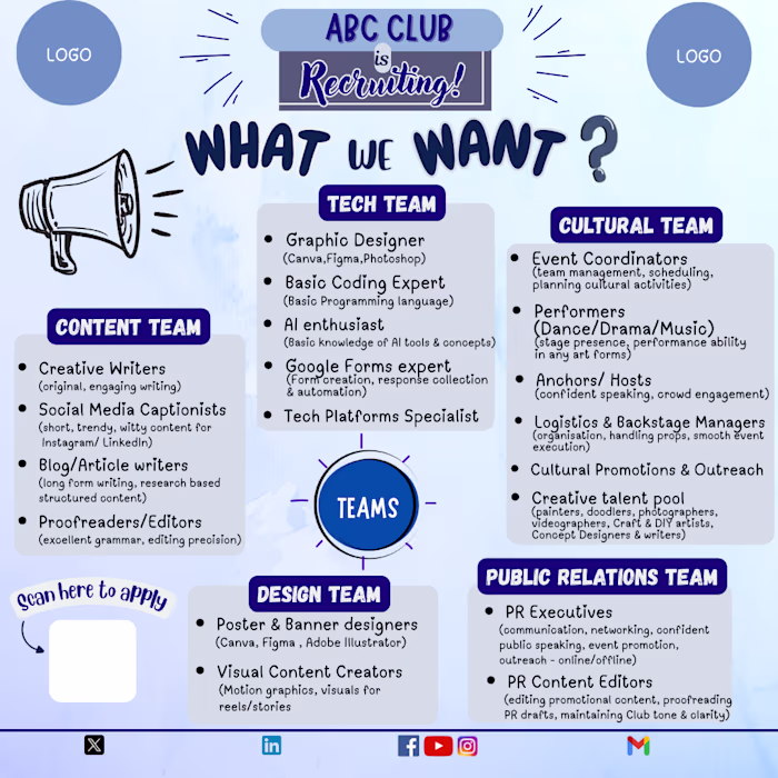 Poster for a Recruitment Drive