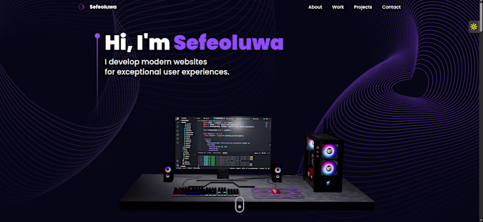 3D Interactive Portfolio Development