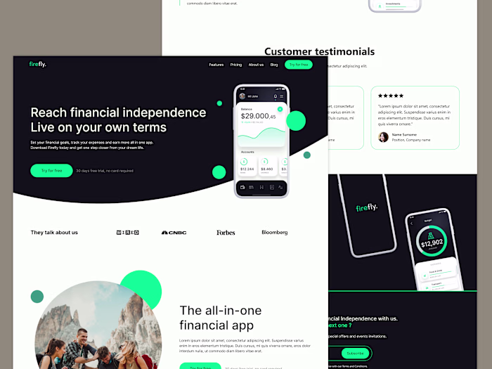Fintech website (Firefly)