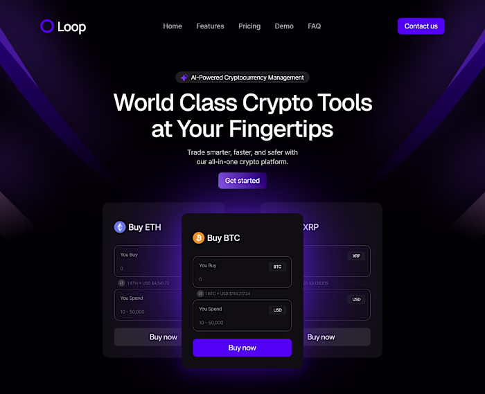  Loop Crypto Platform Website