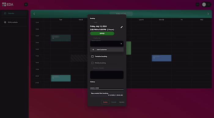 Studio EDA — Custom Booking System for Dance Academy