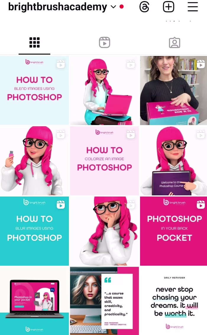 Bright Brush Academy | Social media management + Strategy