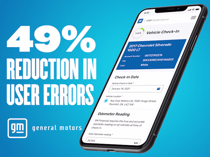 Reducing user errors by 49% for General Motors DealerSource