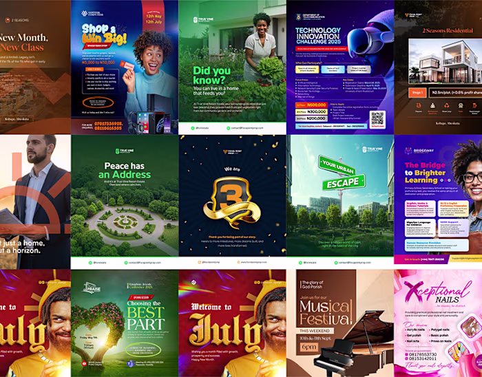 Collection of Social Media Designs | Posters, Flyers, Ads