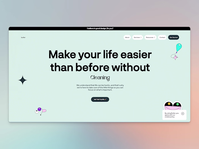 Butler: Refreshed Landing Page for a Premier Hospitality Service