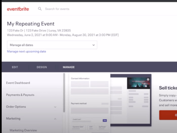 Recurring Event Scheduling & Ticket Configuration Management