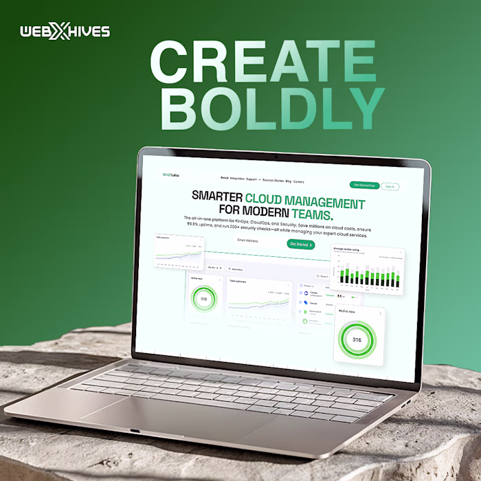 Create Boldly. Build Smarter. Designed a high-conversion Saa...