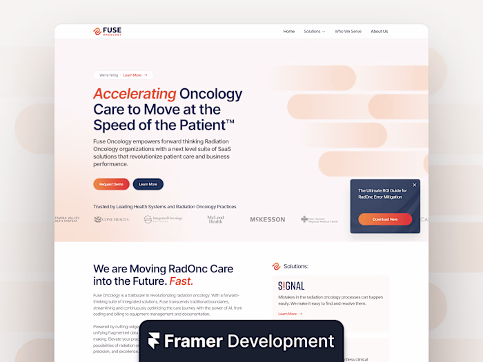 AI-Driven Radiation Oncology Software Suite Website - Fuse