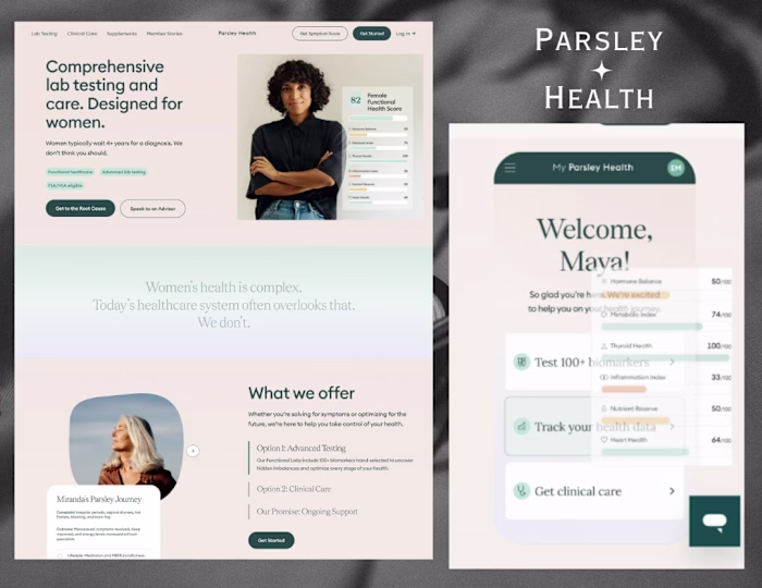 Parsley Health Digital Experience Redesign