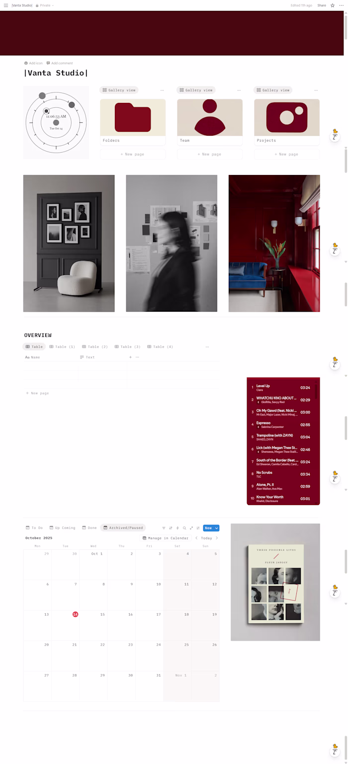 Designing a Notion template tailored