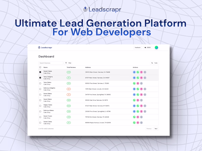 leadscrapr - saas landing page