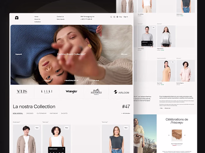 Fashion - Landing Page Design Animation