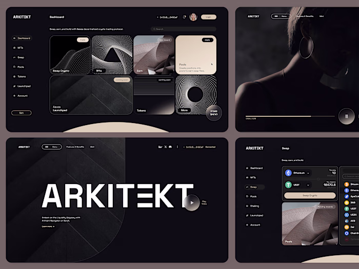 Arkitekt Dashboard & DEX