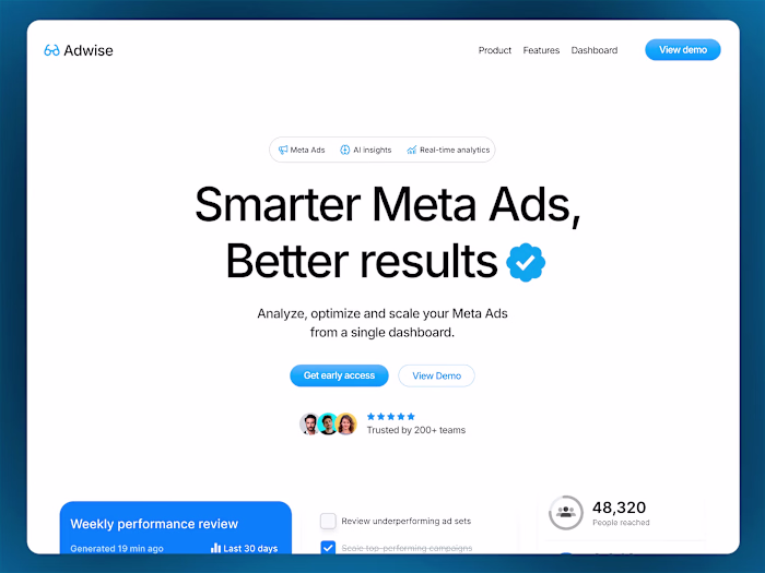 Adwise: Framer Design Concept