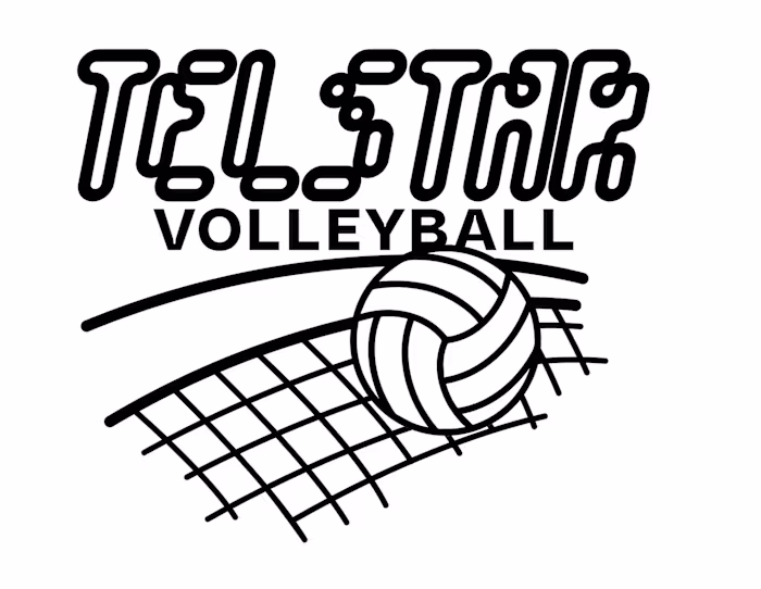 Custom Lettering and Graphic Design for Telstar Volleyball Team