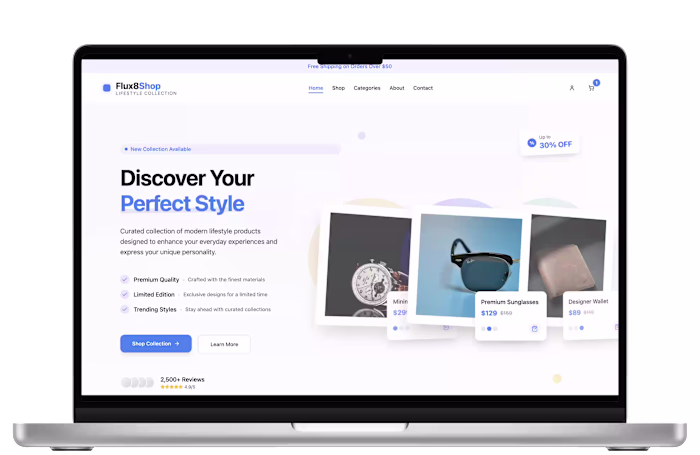 Flux8 Shop Custom eCommerce Platform Development