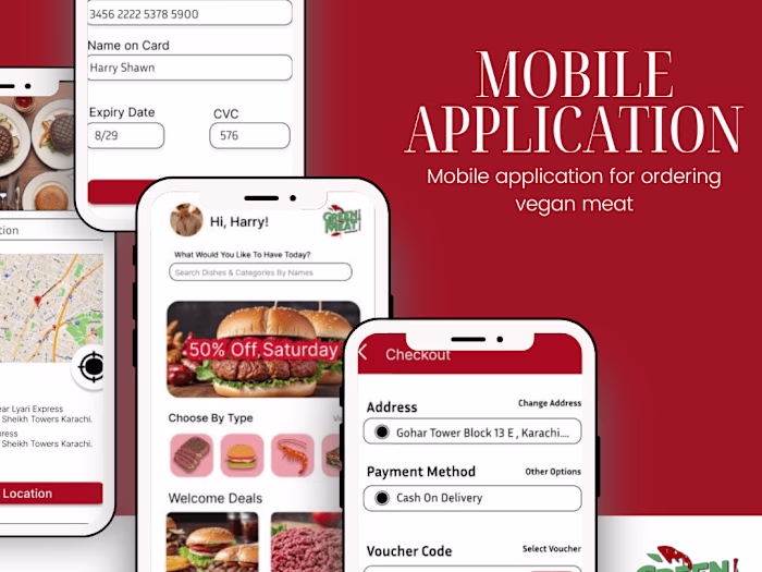 Sustainable Meat Ordering App UI Design