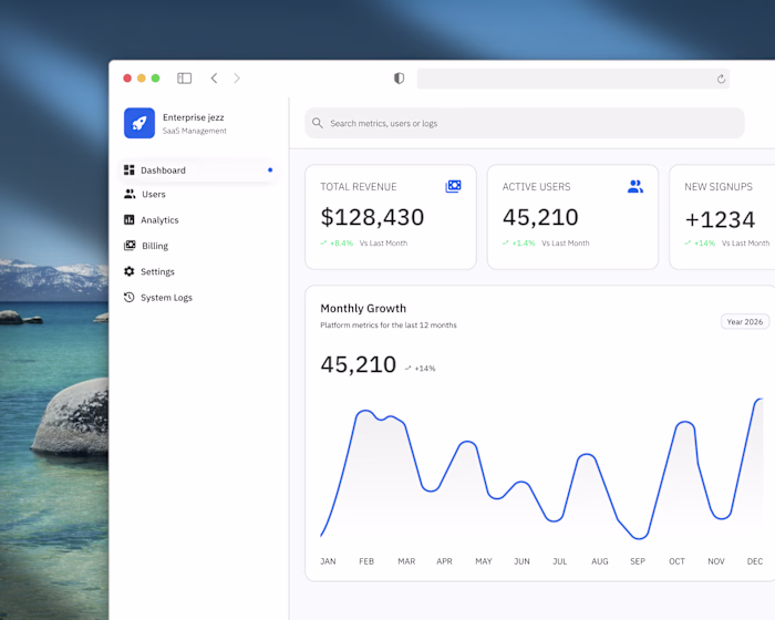 Enterprise Jezz | SaaS Dashboard UI/UX Case Study