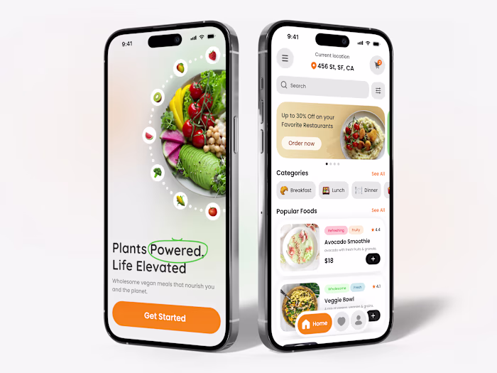 Plantly — Vegan Food App Design