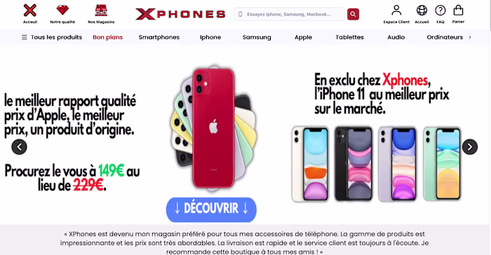 Xphones Ecommerce Website