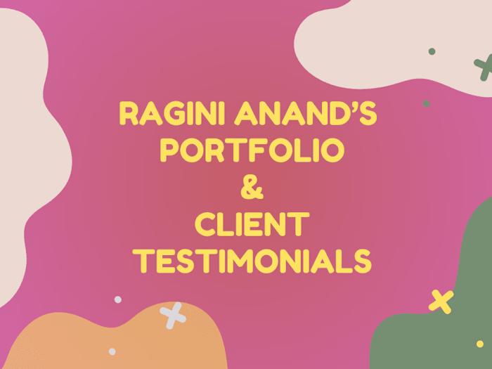Ragini Anand Portfolio | Client Testimonials 