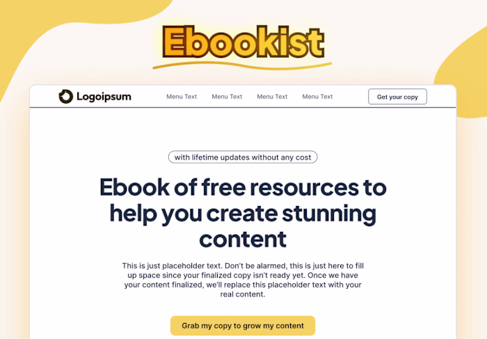 Ebookist - Framer Landing page for book sellers