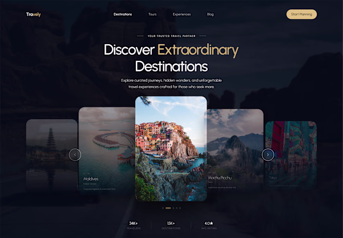 Transforming Wireframes into Immersive Travel UI Design