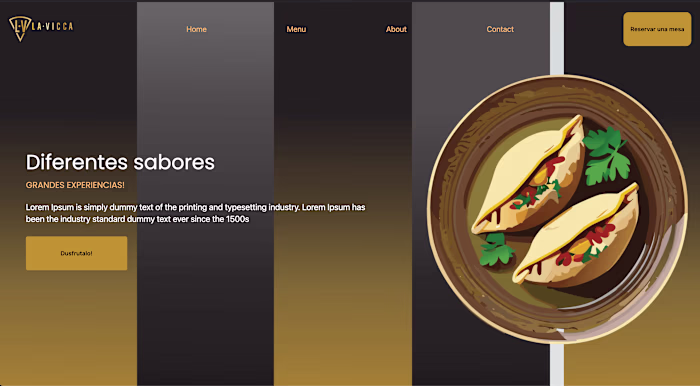 La Vicca Pizzeria — Website with reserve system