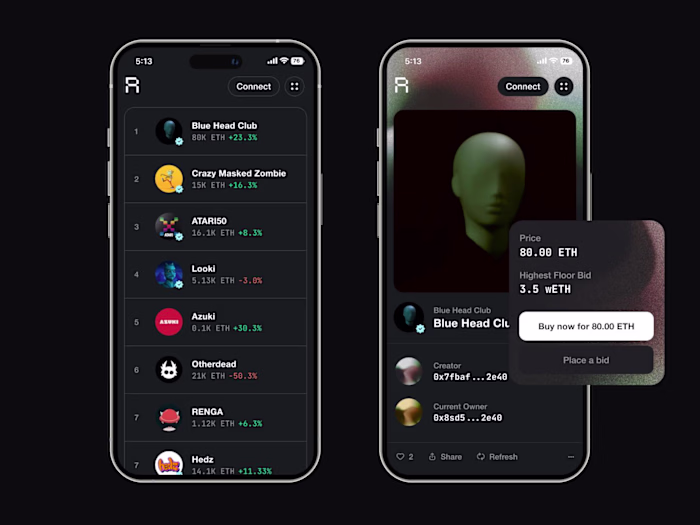 Rush: NFT Marketplace — Brand Identity & UI/UX Mobile App Design