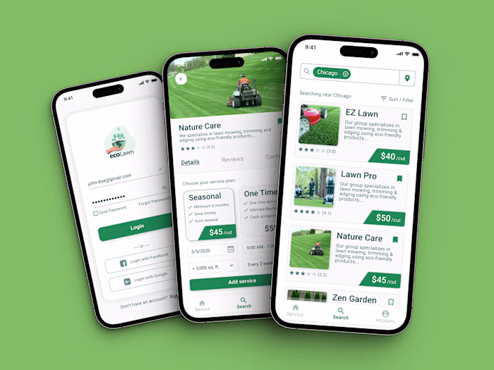 ecoLawn - Product design (iOS)