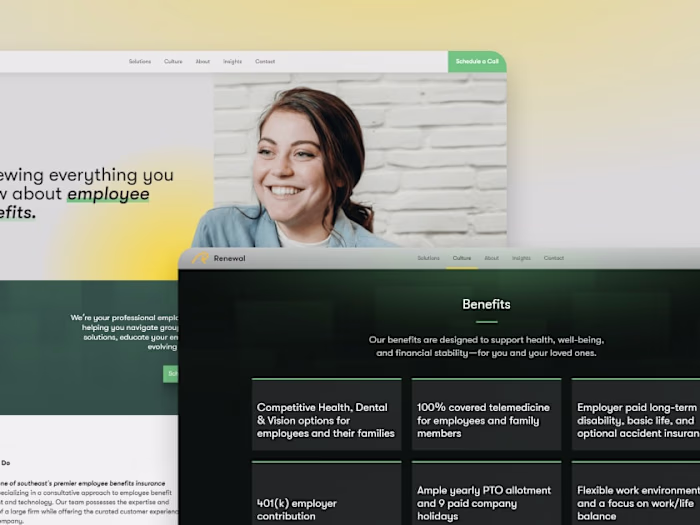 Renewal | Brand Refresh, Website Design, and Webflow Development