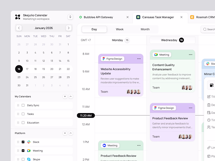 Calendar Dashboard