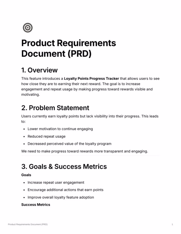 Product Requirements Document (PRD) –