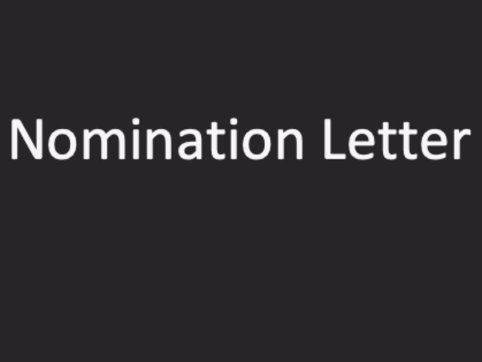 Teacher of the Year Letter