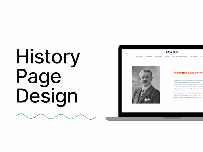 History Page - watch company