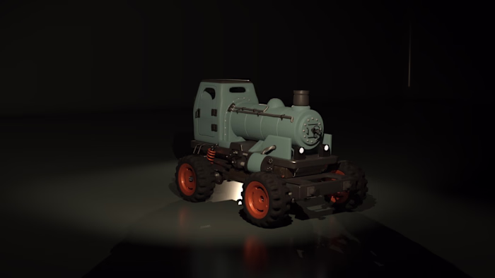 3D Modeling of toon tractor