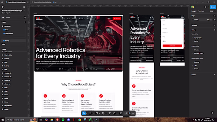 RobotSuisse Website Design
