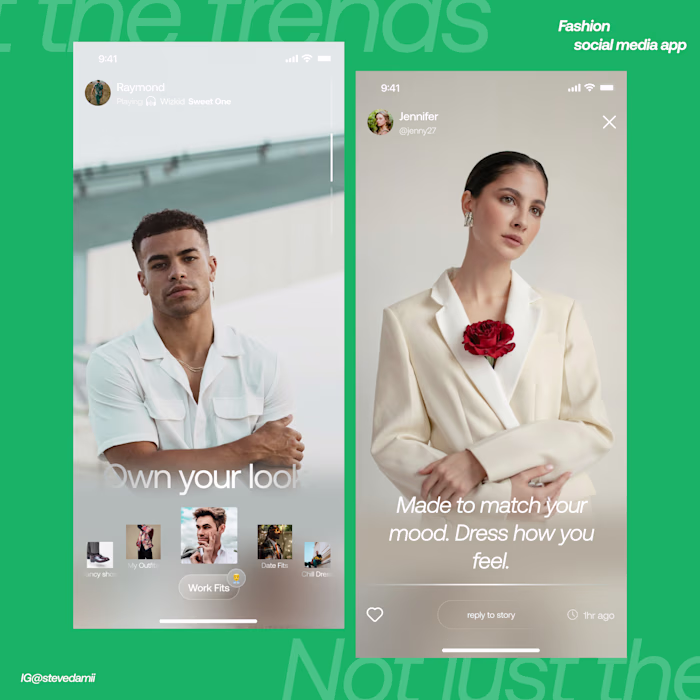 Social media app design explorations. All done in Figma!