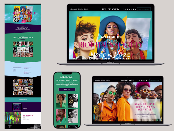 Riot Haus Society Website Design