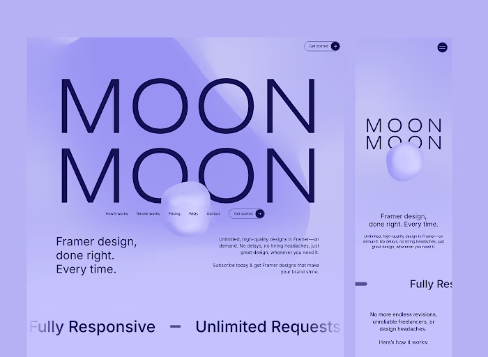 moonmoon.digital • Design Agency Landing Page