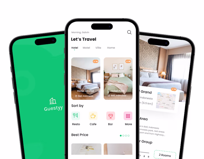 Guestyy | Hotel Booking App on Behance