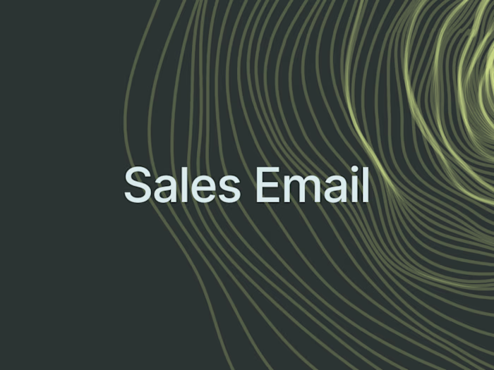Sales Email 