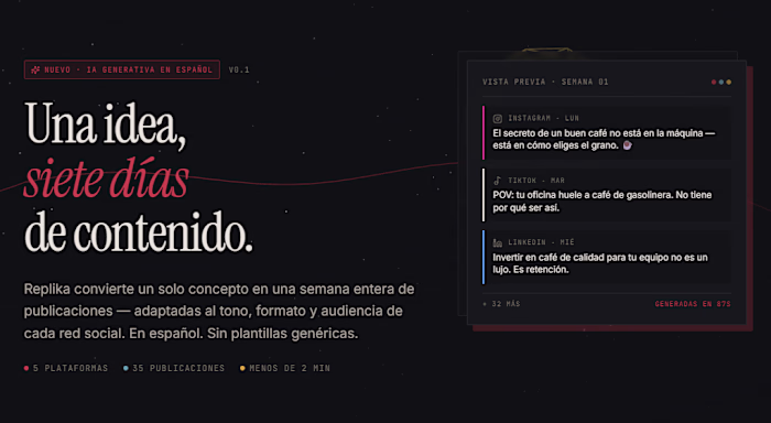 Replika: AI Content Tool for Spanish Speakers